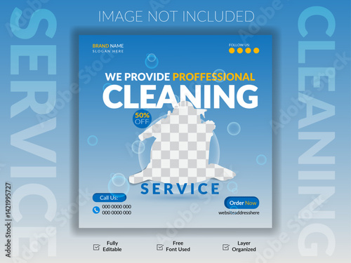 cleaning service social media post design