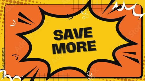 Save More : Save More upbeat animation vibrant for value-packed promo greenscreen video marketing push