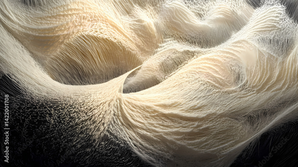 Ovillos de hilo. Void-Touched Fibers. Illustration