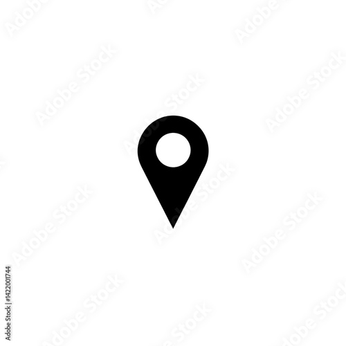 Simple Location Pin Icon Minimalist GPS Marker Graphic