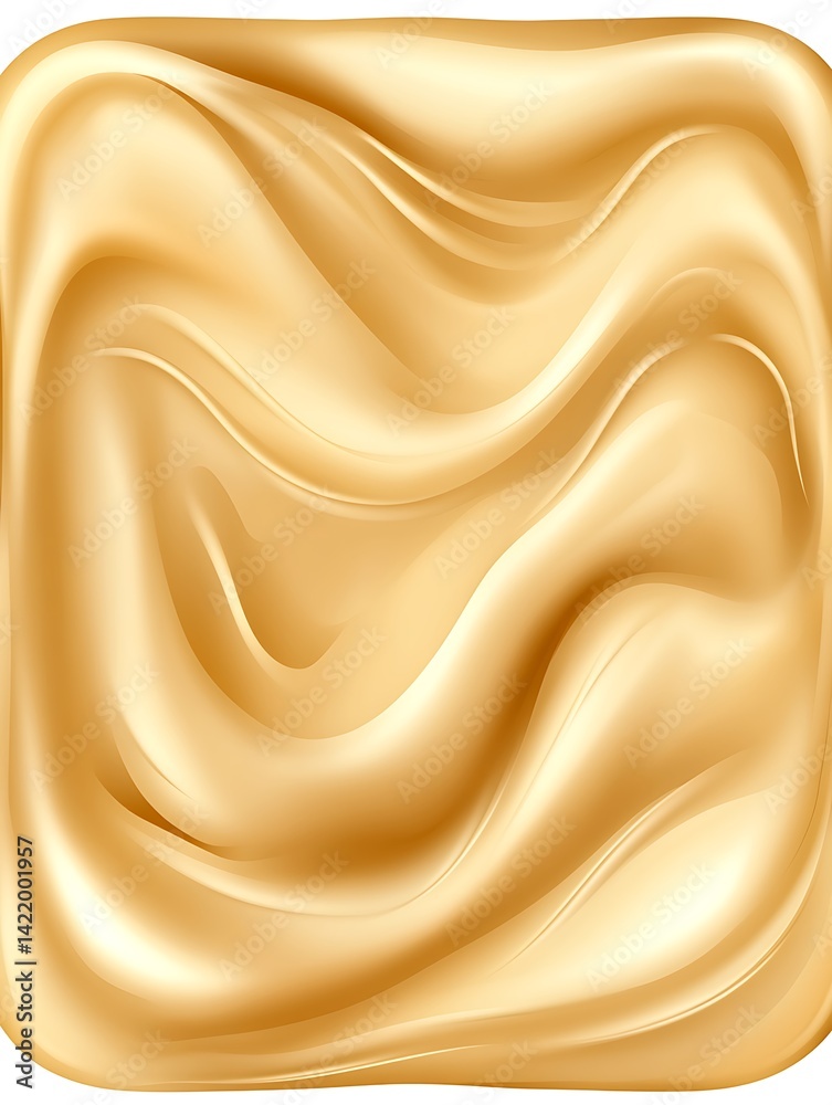 Fototapeta premium Abstract Swirling Golden Yellow Cream Texture Background