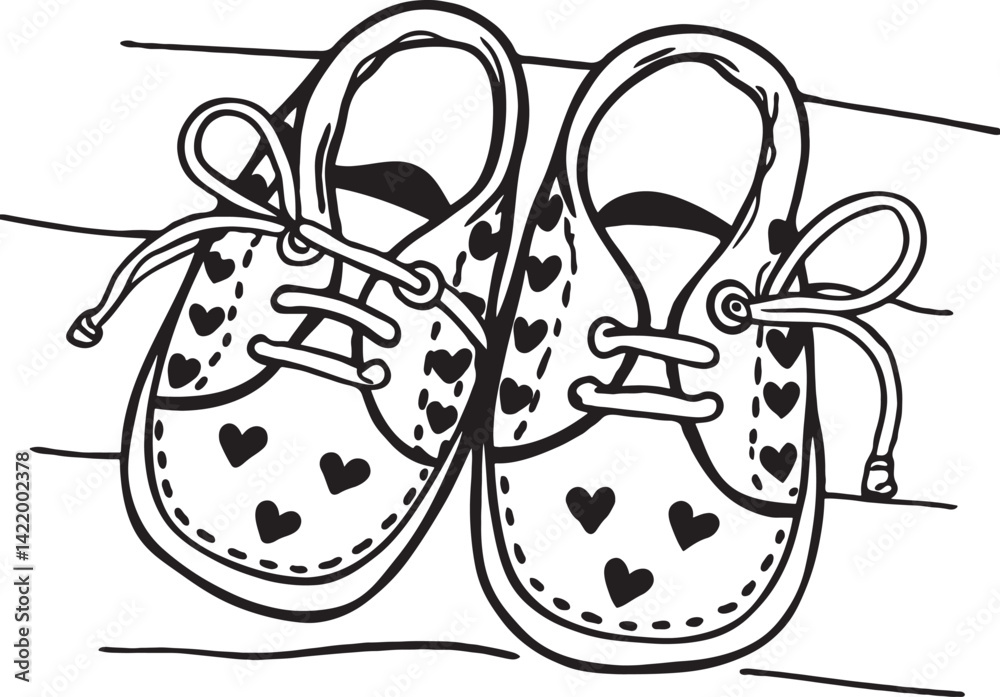 Vector illustration of a Shoe for use in an E-Book created using generative AI Vector illustration of a Shoe for use in an E-Book created using generative AI