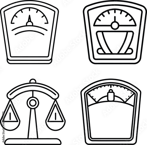 Scale icon set
