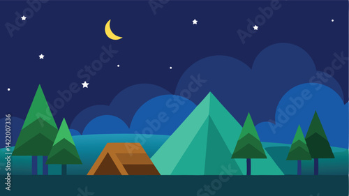 misty morning forest landscape background vector