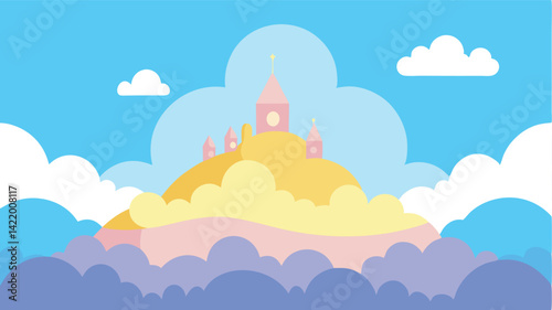 futuristic city skyline at sunset landscape