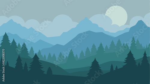 floating island with tropical foliage background