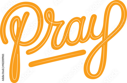 Pray Handwritten Typography.