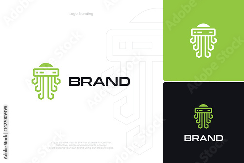 Digital Octopus Hosting Animals Logo
