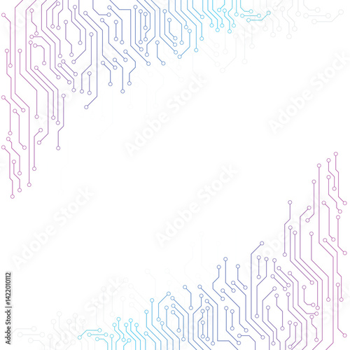 Gradient Circuit Board Background Tech Template
