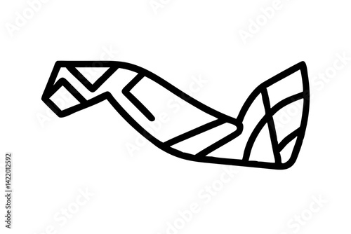 Minimalist Arm Band Line Art Illustration | Graphic Tattoo Style Design for Fashion and Accessories