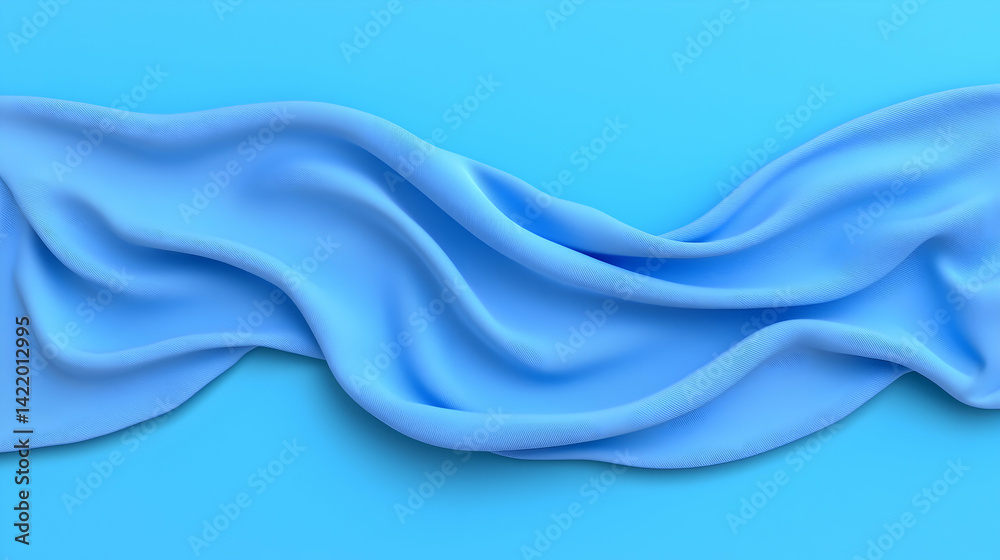 Obraz premium Abstract Blue Fabric Drape Texture Background