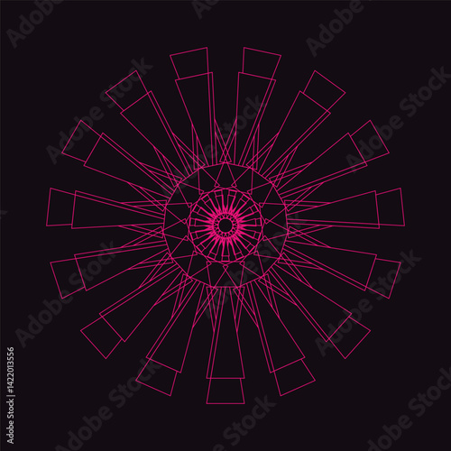 Sacred Geometry colorful Geometric mystic mandala of alchemy