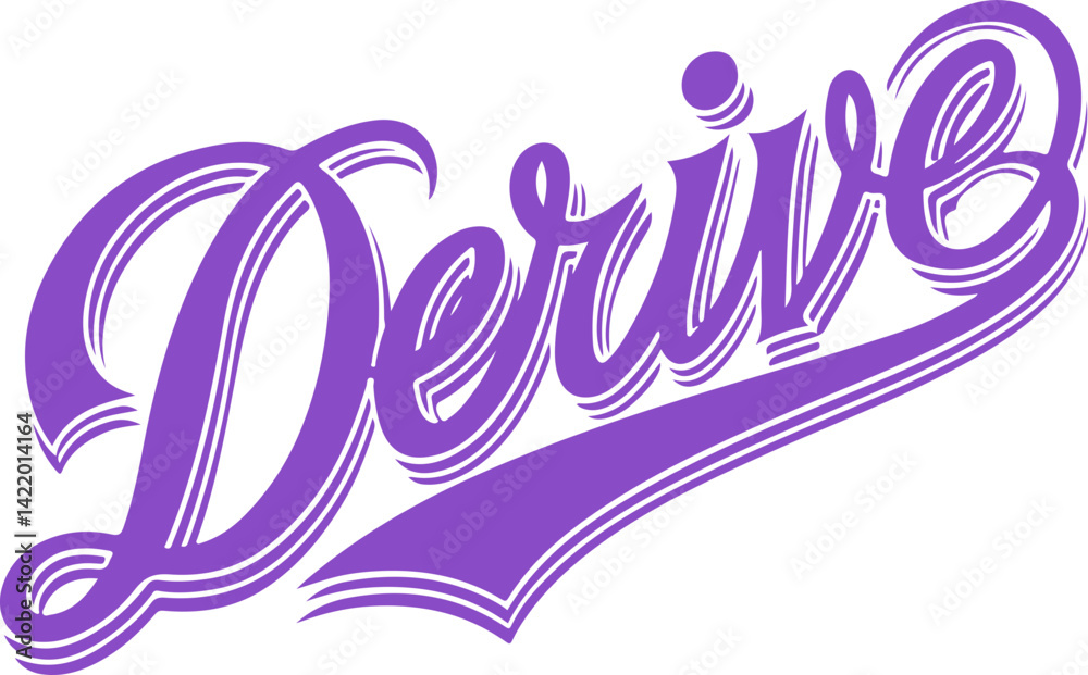 Obraz premium Purple Drive Typography.