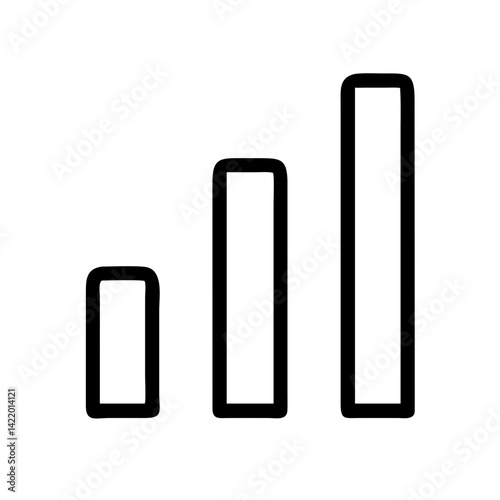bar chart data visualization vector flat icon for apps and websites
