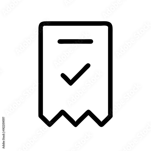 bill payment receipt vector flat icon for financial apps and websites
