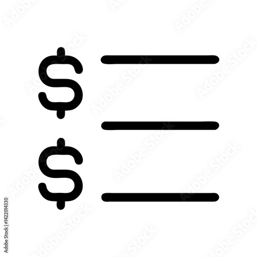 budget checklist financial vector flat icon for planning apps and websites
