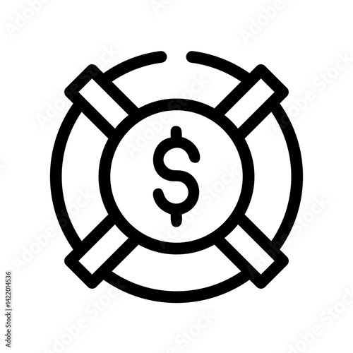 emergency fund savings vector flat icon for financial apps and websites
