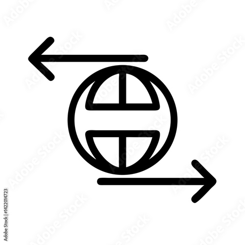 global exchange economy vector flat icon for apps and websites
