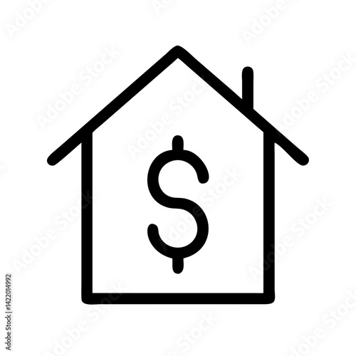 mortgage loan house vector flat icon for real estate apps and websites
