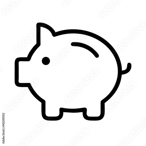 piggy bank savings vector flat icon for financial apps and websites

