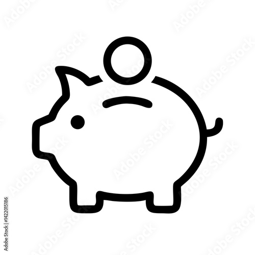 piggy bank saving money vector flat icon for financial apps and websites
