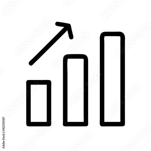 profit graph growth vector flat icon for financial apps and websites

