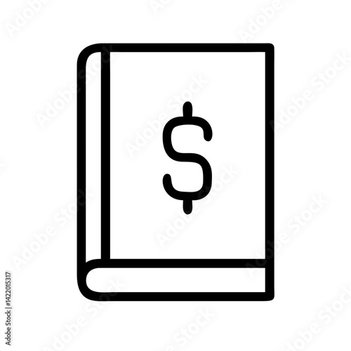 savings account book vector flat icon for financial apps and websites
