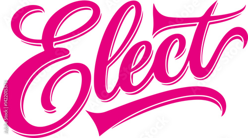Electrifying Pink Lettering.