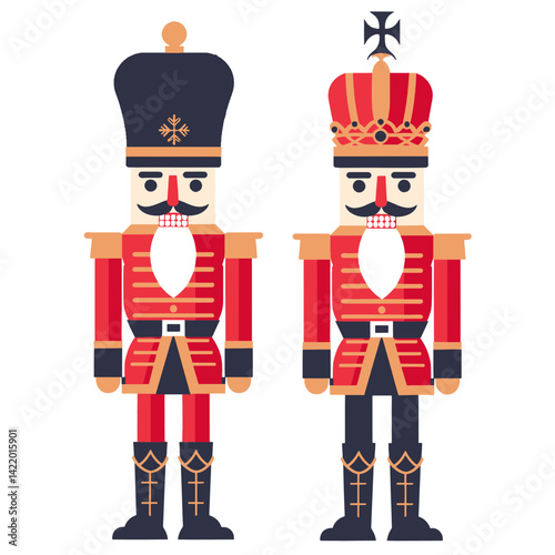 Christmas nutcracker guard security protect SVG. vector illustration hand drawn transparent background.