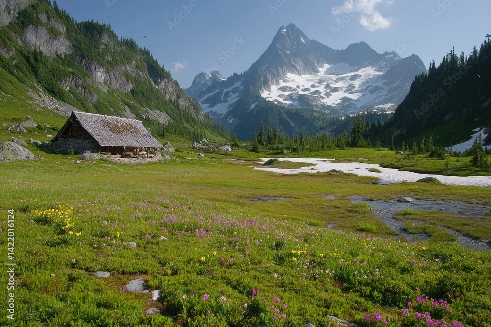 Alpine Meadow Cabin with Majestic Mountain View