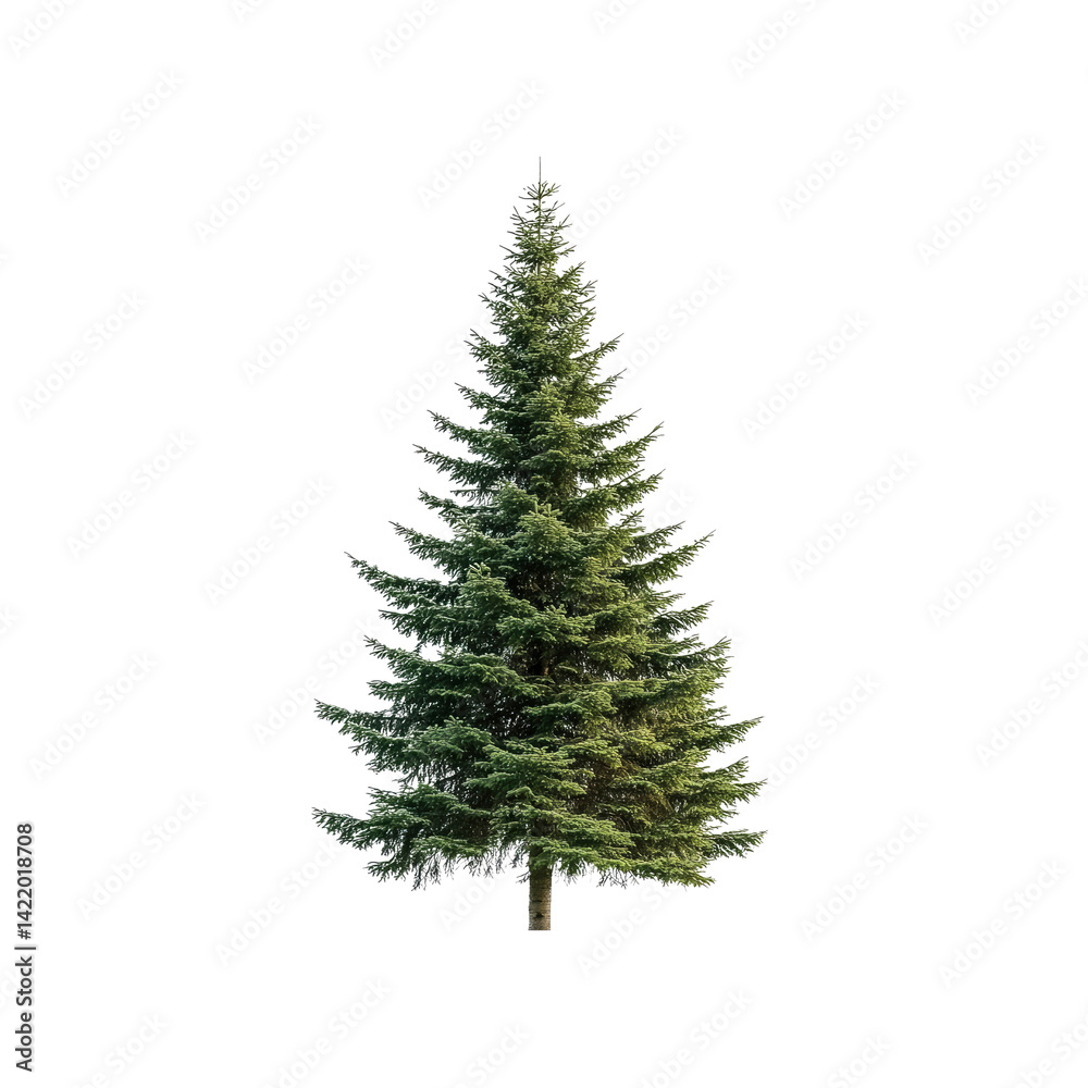 Fototapeta premium Majestic Evergreen Fir Tree Isolated on Transparent Background