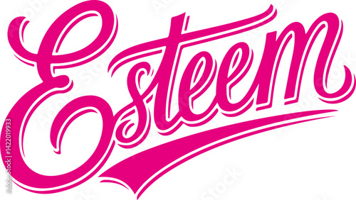 Pink Esteem Typography.