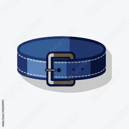 Leather belt with metal buckle vector design for Father’s Day graphics, gift items, masculine themes, and stylish print materials.