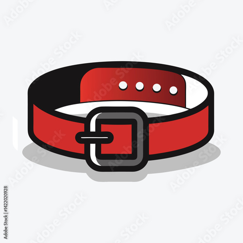 Leather belt with bold buckle in clean vector style, ideal for Father’s Day celebration graphics, apparel mockups, printable crafts, and merchandise.