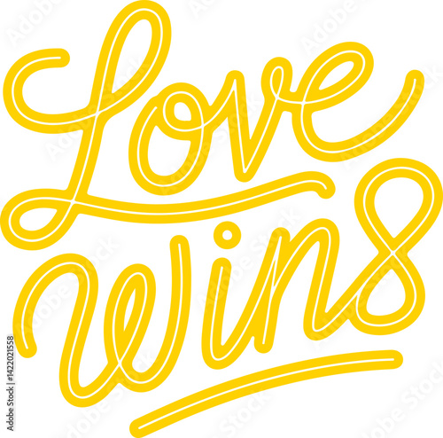 Love Wins Typography.