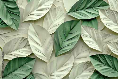 astarte.ai: Ivory Florals on Emerald Green Canvas	
