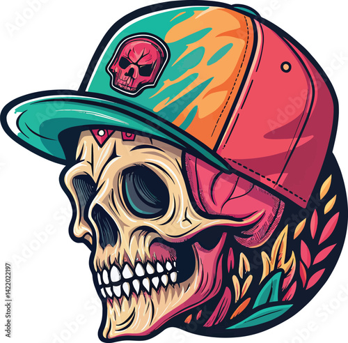 Green Alien Face with Pointed Ears – Vector Art