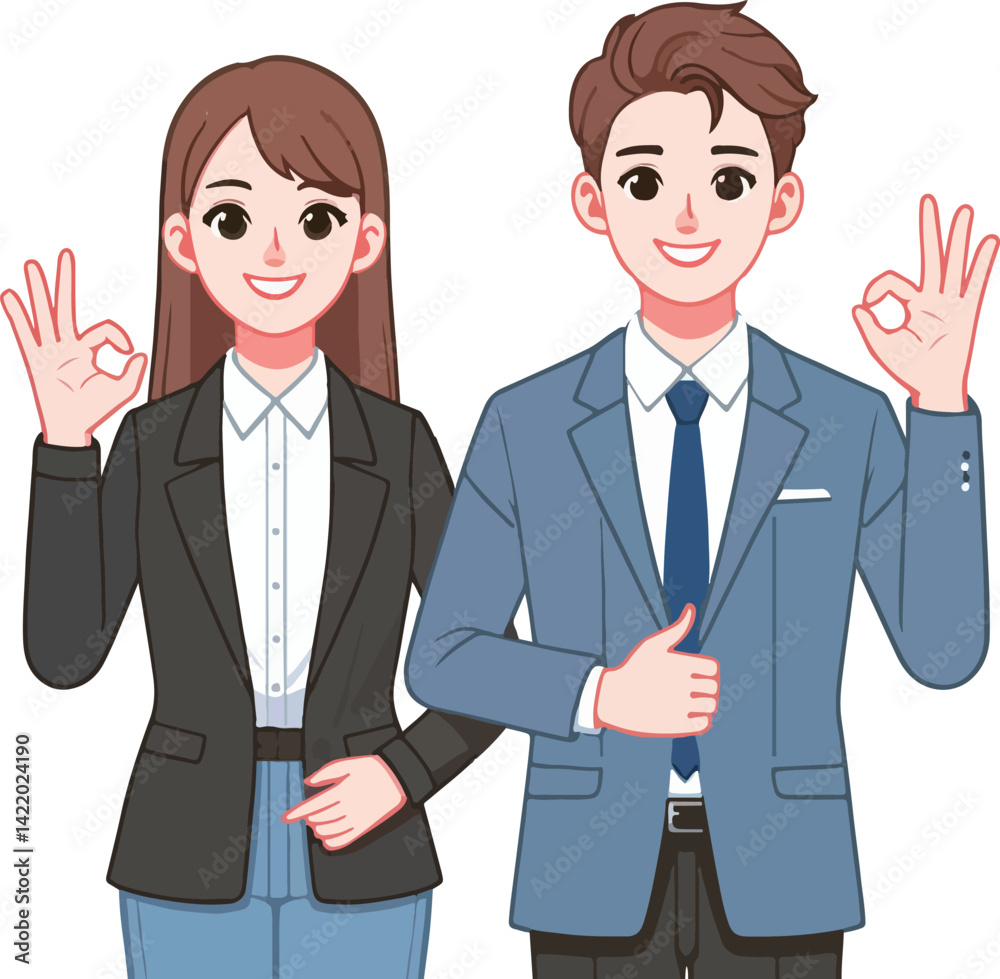 vector entrepreneur finger gesture ok vector entrepreneur finger gesture ok