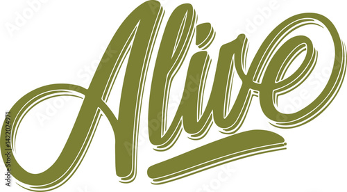 Alive - Handwritten Lettering.