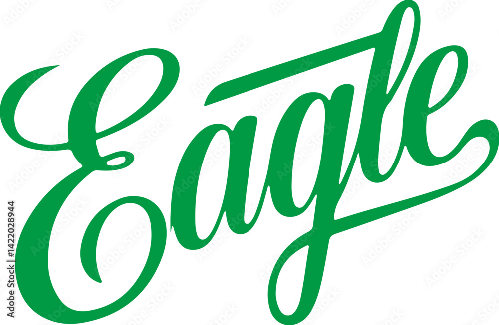 Fototapeta premium Green Eagle Script.