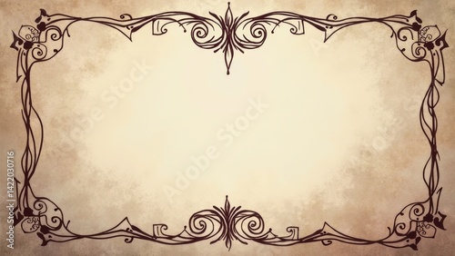 Vintage style decorative border image