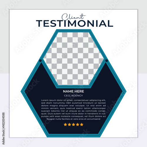 Modern Testimonial Social Media Post Template