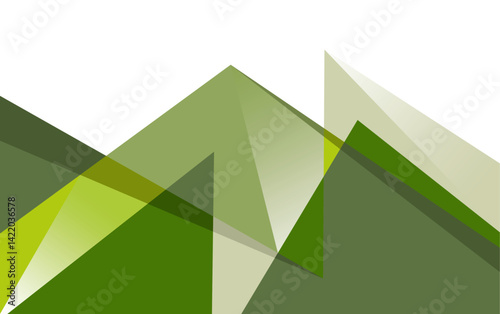 Abstract Background Mountain Style With Modern Design. Mountain Abstract Green Color