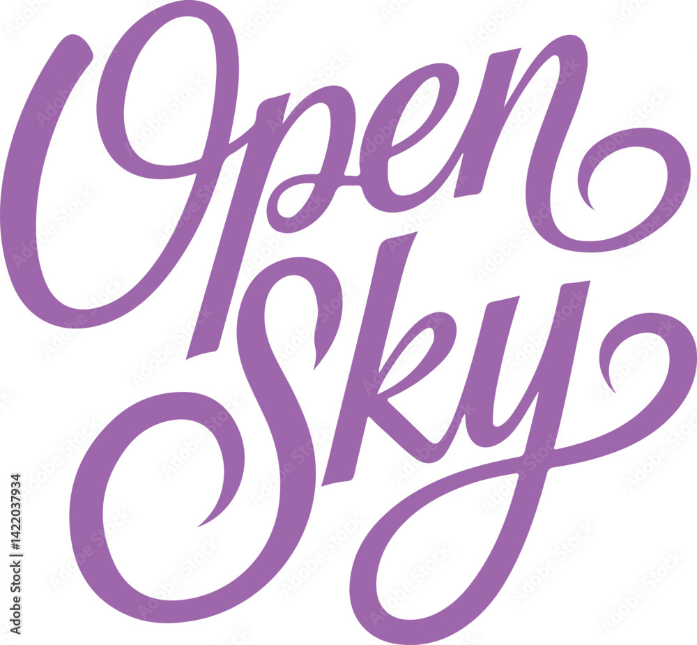 Open Sky Typography.