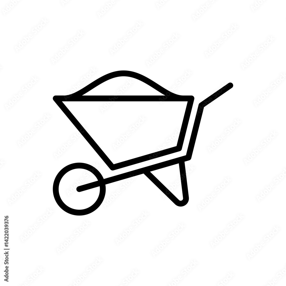 wheelbarrow icon vector design