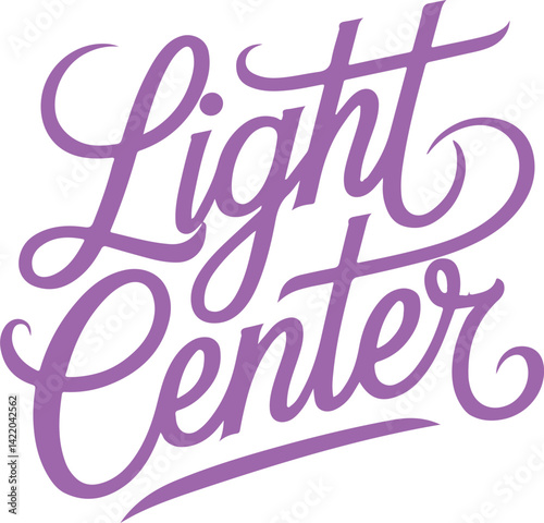 Light Center Handwritten Typography.