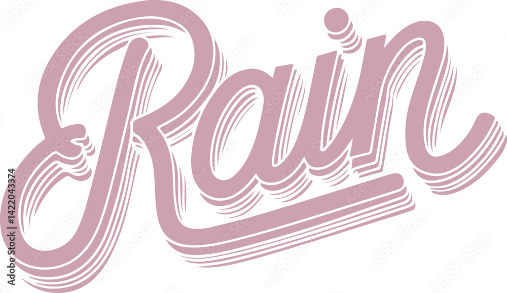 Rain Typography.