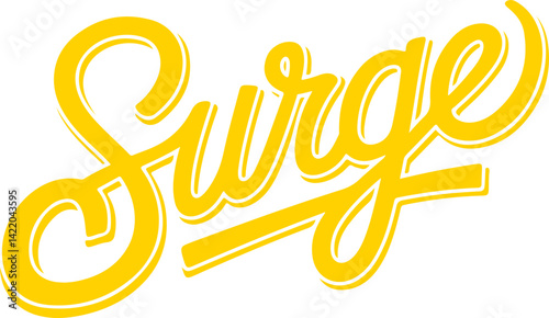 Yellow Surge Typography.