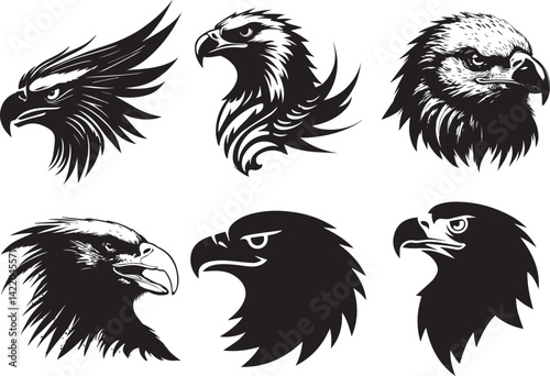 Eagle Heads Silhouette Collection