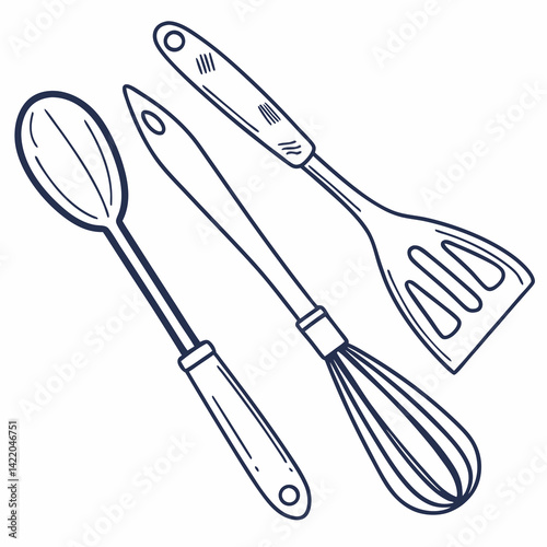 set of kitchen utensils